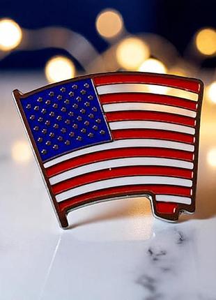 Значок флаг usa никель