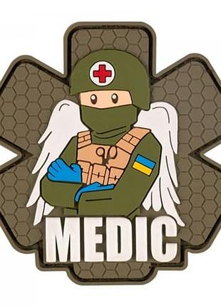 Патч/шеврон военный медик оливковый