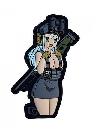 Пвх патч (шеврон) "anime girl with awp"