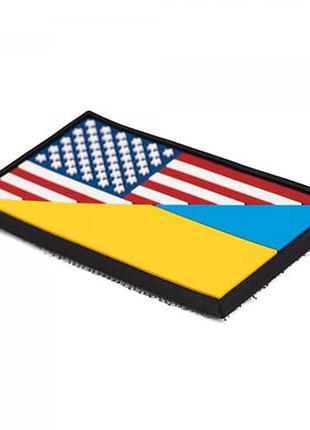 Патч/шеврон флаг укр/сша цветной 2