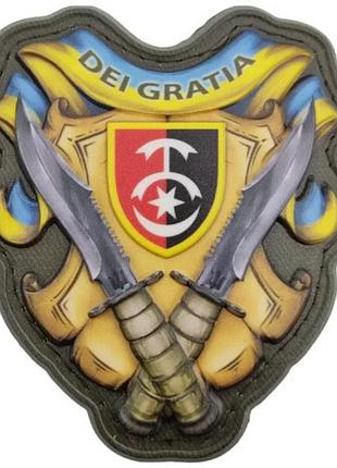 Шеврон dei gratia 30 омбр об'ємний