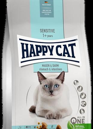 Happy cat sensitive magen&darm - сухой корм для взрослых кошек с уткой и рисом, 4 кг
