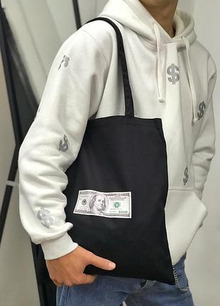 Еко сумка \ шопер с купюрой 100$.