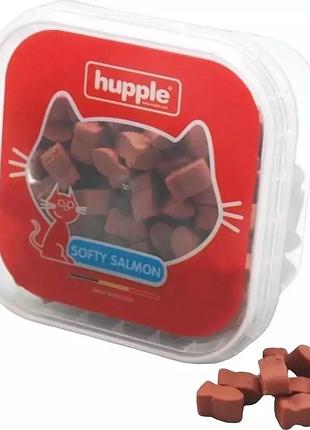 Нежные мясные лакомства hupple softy salmon cat для котов со вкусом лосося, 80 г