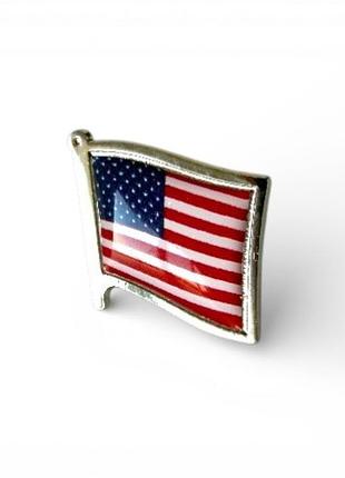 Значок прапор сша під срібло