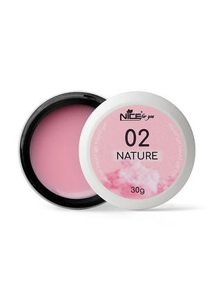 Рідкий гель nice for you liquid gel nature cloudy pink №02 холодний рожевий 30 г