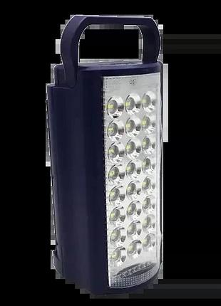 Ручний переносний ліхтар на акумуляторі usb ліхтар fujita dl-2606, 24 led з павербанком синій