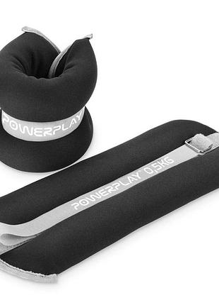 Утяжелители-манжеты для ног и рук powerplay pp-4349 ankle/wrist weights (2шт.*0.5 kg) (пара) черные