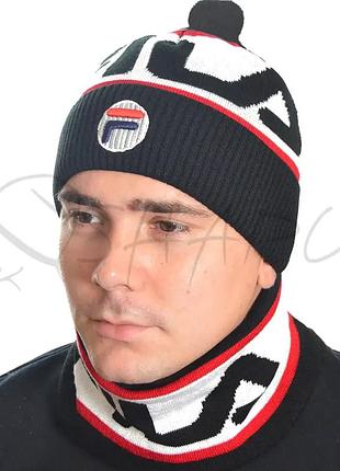 Комплект с помпоном зимний alex jak20006k черный