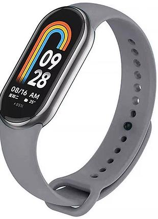Силіконовий ремінець для xiaomi mi band 8/9/10 (сірий / dark gray) 00065484