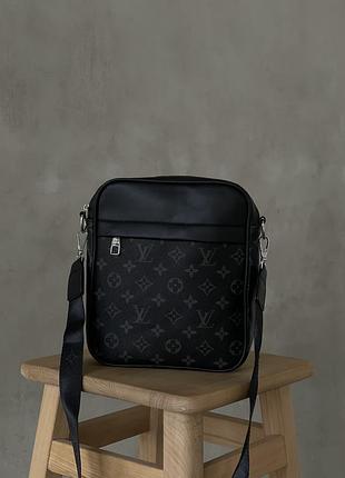 Чоловіча сумка мессенджер через плече louis vuitton чорний є
