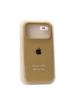 Чохол силіконовий для iphone 17pro silicone case orig full no28 gold 4you