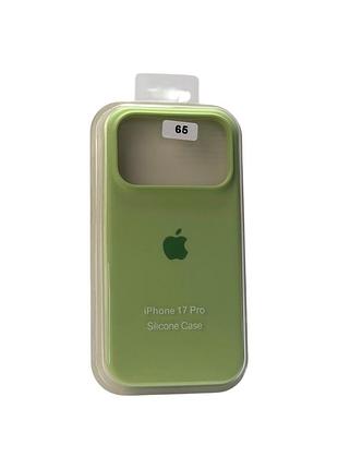 Чохол силіконовий для iphone 17pro silicone case orig full no65 pistachio 4you