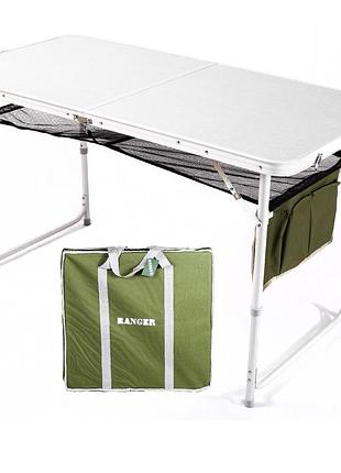 Складной туристический стол ranger ta – 21407 алюминий 120х60 см с чехлом