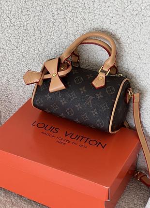 Сумка louis vuitton nano speedy коричневый есть