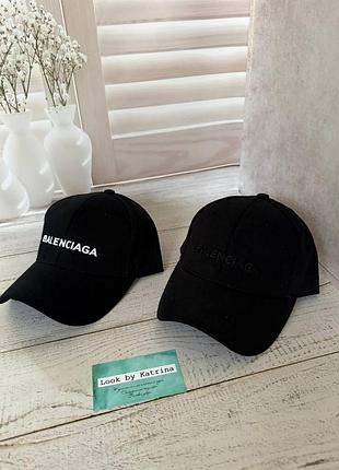 Стильная черная унисекс кепка balenciaga