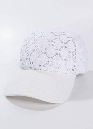 Бейсболка lace в белом цвете