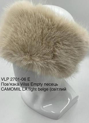 Женская повязка из пушистого экомеха песец
