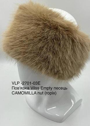 Женская повязка из пушистого экомеха песец