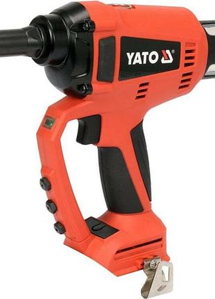 Заклепочник акумуляторний безщітковий yato li-ion 18в 20kn для заклепокø= 2,4-5,0мм(без акумулятора)