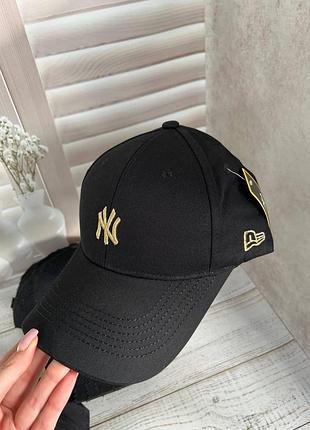 Черная котоновая бейсболка new york🙂