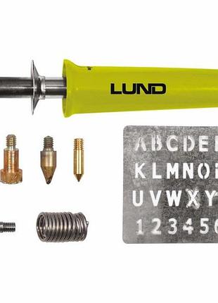 Паяльник-випалювач (по дереву) мережевий lund: p=30вт, макс. t= 400°c, з наконечниками, 11 елем.[15]