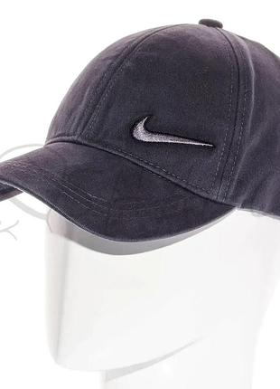 Бейсболка зимняя утепленная флисом на стрейч резинке с вышивкой nike bskhz25547 темно-серый