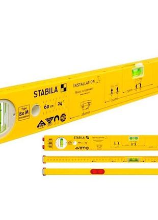 Рівень сантехніка stabila type 80 m installation : l= 60 см, 2 капсули, магнітний, сантех-розмітка