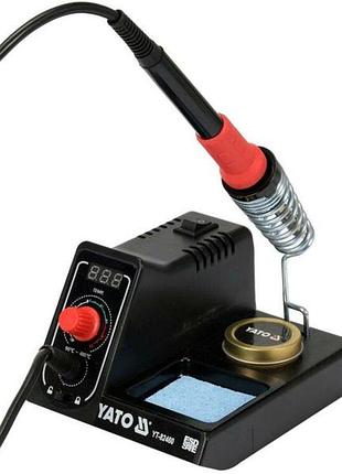 Паяльна станція мережева 230 v yato; р= 60 вт, t°= 90-480°с, жало тип 900m, lcd табло [16]