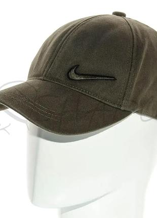 Бейсболка зимова утеплена флісом на стрейч резинці з вишивкою nike bskhz25547 хакі