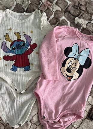 Набір яскравих боді sinsay disney (стіч та мінні маус)