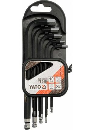Шестигранники кутові yato з шаром, набір 10пр. [12/48]