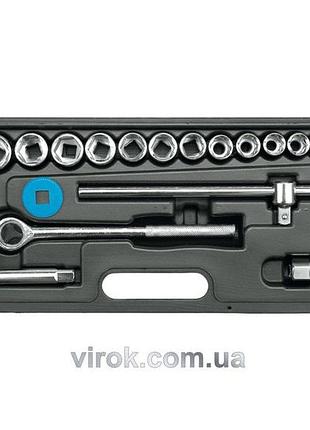 Набір головок торцевих vorel : квадрат 1/2" з інструментами [24 од.] [5]
