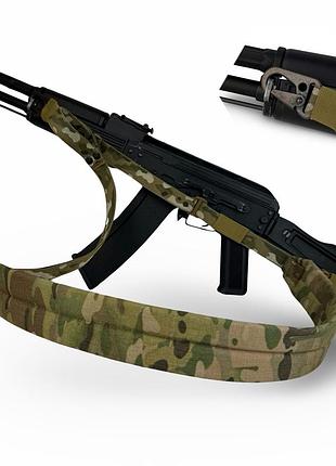 Ремень оружейный ragnarok трехточечный с широким наплечником "kraken" carbine мультикам