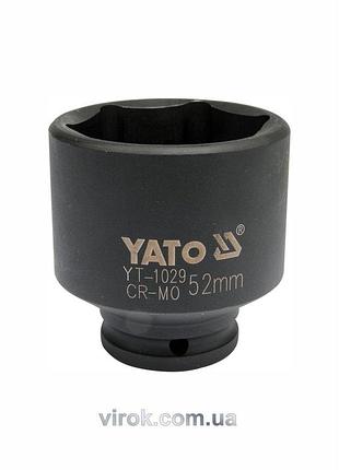 Головка торцева ударна 6-гранна yato : для ступиць, квадрат 1/2", м= 52 мм, l= 72 мм [3/12]