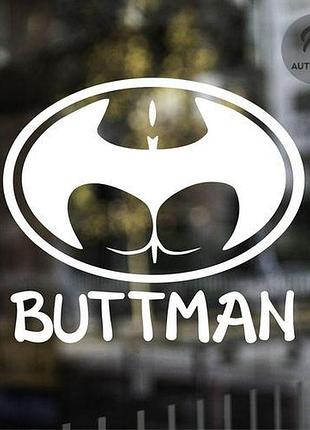 Наклейка на авто oracal buttman 40х35 см, білий