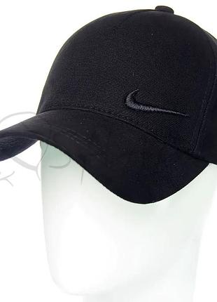Кепка unisex с брендовая вышивкой бейсболка котоновая с регулировкой размера nike bth20842 черный