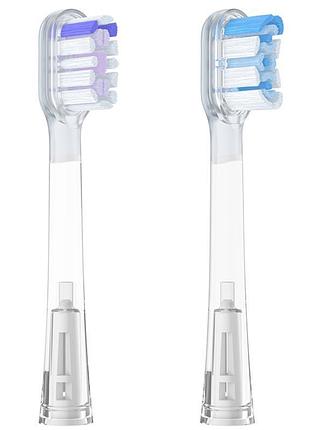 Сменные насадки для электрической зубной щетки hoco hp64 acoustic (2шт) transparent