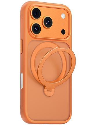 Tpu+pc чохол blueo skin friendly 360 rotatable stand with magsafe для apple iphone 17 pro max (6.9") orange
