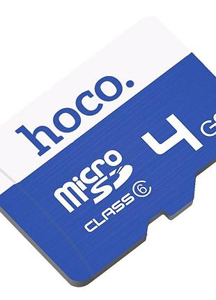 Карта пам'яті hoco microsdhc class 10 - 4gb (без адаптера) синій