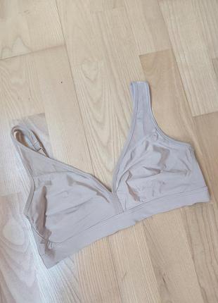 Тілесний бюстгальтер топ intimissimi гладкий бежевий бюстик інтимісі топік спортивний бралет