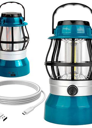 Led фонарь на солнечной батарее и батарейках, usb, зеленый