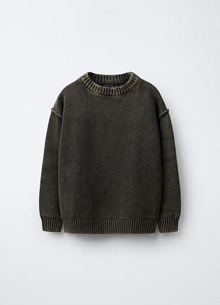Подростковый свитер для мальчика zara 3692/750 140 см антрацит