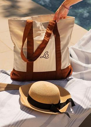 Пляжна сумка канвас l'occitane en provence