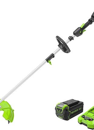 Триммер акуммуляторний greenworks st40l414 (stf457) с акб 4 ah с и зу . новая модель 2023 года