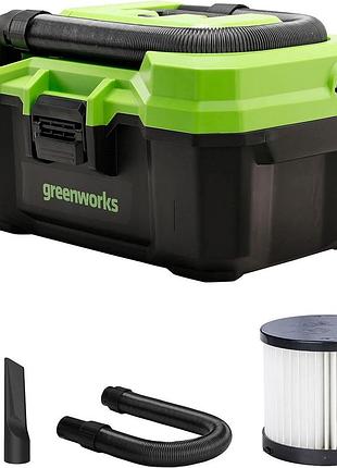 Greenworks 24 v бесщёточный пылесос для влажной/сухой уборки без акб и зу