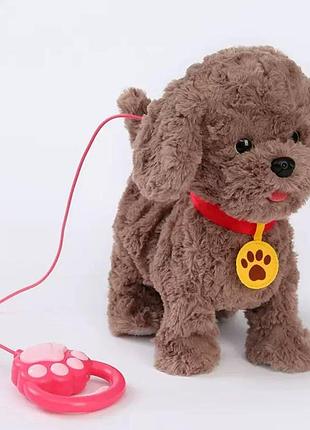 М'яка іграшка інтерактивна песик на повідку