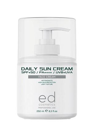 Дневной солнцезащитный крем с spf 50 ed cosmetics,