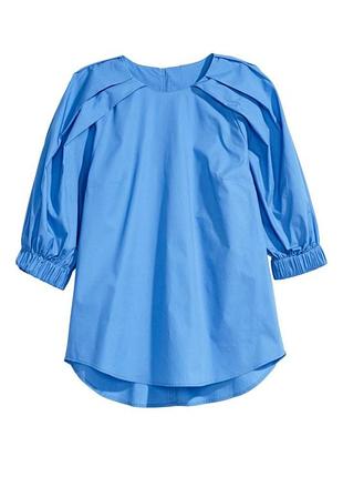 Элегантная хлопковая блуза с объемными рукавами h&amp;m xs-s