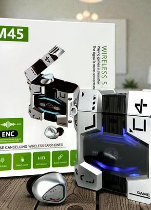 Премиальные наушники earbuds m45 series с эргономичным дизайном, сенсорным управлением и smart case